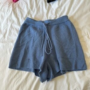 Saturday/Sunday Blue Knit Anthropologie M Sweater Shorts
